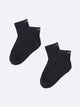 Pure Cotton Ankle socks for Men and Women Pack of 2 Pairs - Black