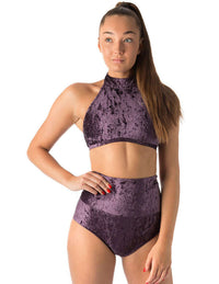 Velvet Halter Sports Bra for Pole & Dance – Lisette