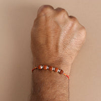 Rudraksha Silver Rakhi-3