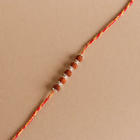 Rudraksha Silver Rakhi-4