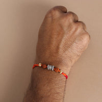 Rudraksh Silver Beads Rakhi-2