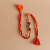 Rudraksh Silver Beads Rakhi-1