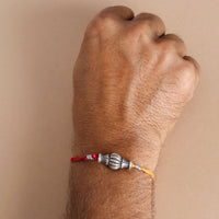 Sliver Ovol Beads Rakhi-2