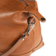 RB1029S | Made in Italy Genuine Leather Travel Duffle Bag with Adjustable and Removable Shoulder Strap. Zipper Closure and Shiny Nickel Metal Accessories - Cognac Color - Dimensions: cm 57 x 26 x 24