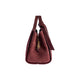 RB1035X | ALICE Women's Handbag in Genuine Suede, Made in Italy. Polished Gold Metal Accessories. Bordeaux Color. Dimensions: 26 x 20 x 15 + 12 cm (Handle Drop)