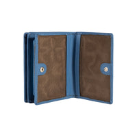 RB1083SCP | Women's Wallet Made in Italy in Genuine Smooth Matte Leather. Wisteria Color. Dimensions (closed): 13 x 9 x 2.5 cm