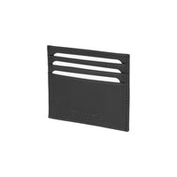 RB12016A | Credit Card Holder in genuine full-grain leather, with light grain. Black color. RFID protection. Size: 10 x 8 x 0.5 cm. Packaging: gift box bottom/cover