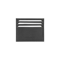 RB12016A | Credit Card Holder in genuine full-grain leather, with light grain. Black color. RFID protection. Size: 10 x 8 x 0.5 cm. Packaging: gift box bottom/cover