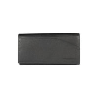 RB12129A | Women's wallet in genuine full grain leather, dollar/light grain. Black color. RFID protection. Size when closed: 18.5 x 10 x 3 cm. Packaging: gift box bottom/cover