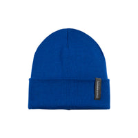 RB5005CH | CIMONE Unisex Knit Beanie in a Tubular Wool Blend Made in Italy. Royal Blue. One Size