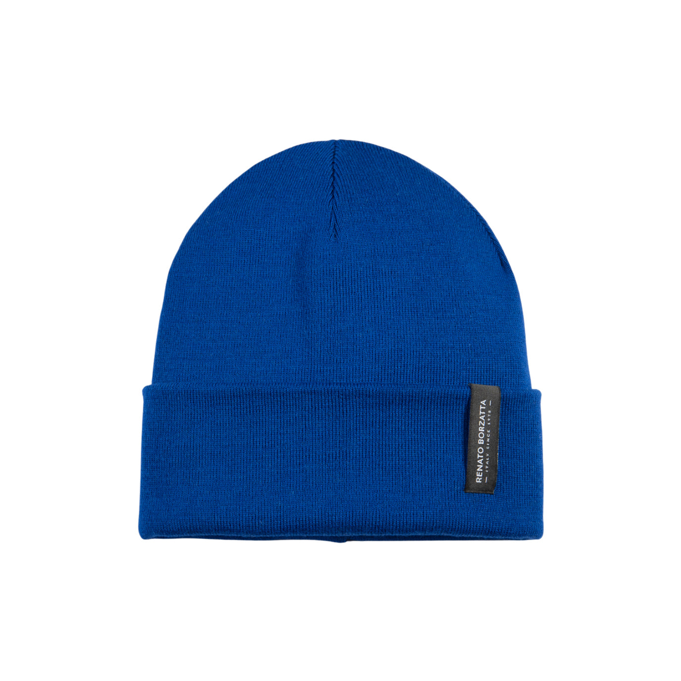 RB5005CH | CIMONE Unisex Knit Beanie in a Tubular Wool Blend Made in Italy. Royal Blue. One Size