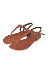 Rosalia T-strap Leather Sandals