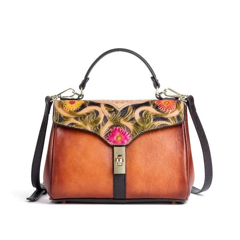 Rossie Viren Women's  Mini Leather Top Handle Satchel