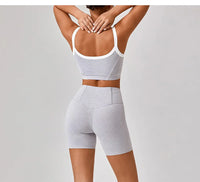 Womens 2 Piece Workout Running Sets,Hot Shot Skort Set Y2K Cropped Tank Top and Pants Outfits Sweatsuits