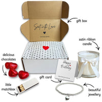 Small Best Friend Gift Hamper | Earrings, Chocolates & Candle-2