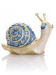 Gold & Blue Jeweled Snail Trinket Box