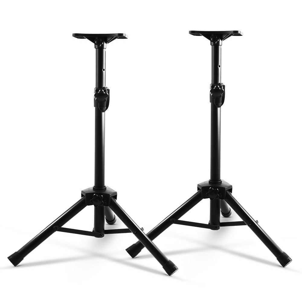 NNEDSZ Set of 2 Adjustable 120CM Speaker Stand - Black-0