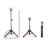 NNEDSZ Set of 2 Adjustable 120CM Speaker Stand - Black-1