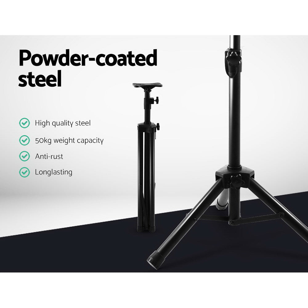 NNEDSZ Set of 2 Adjustable 120CM Speaker Stand - Black-4