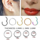 1PC Stainless Steel Nose Hoop Septum Piercing Clicker Hinged Segment Rings Lip Helix Daith Conch Cartilage Earrings Sexy Jewelry