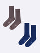 Premium Cotton Crew Dress Socks for Men and Women Pack of 2 Pairs