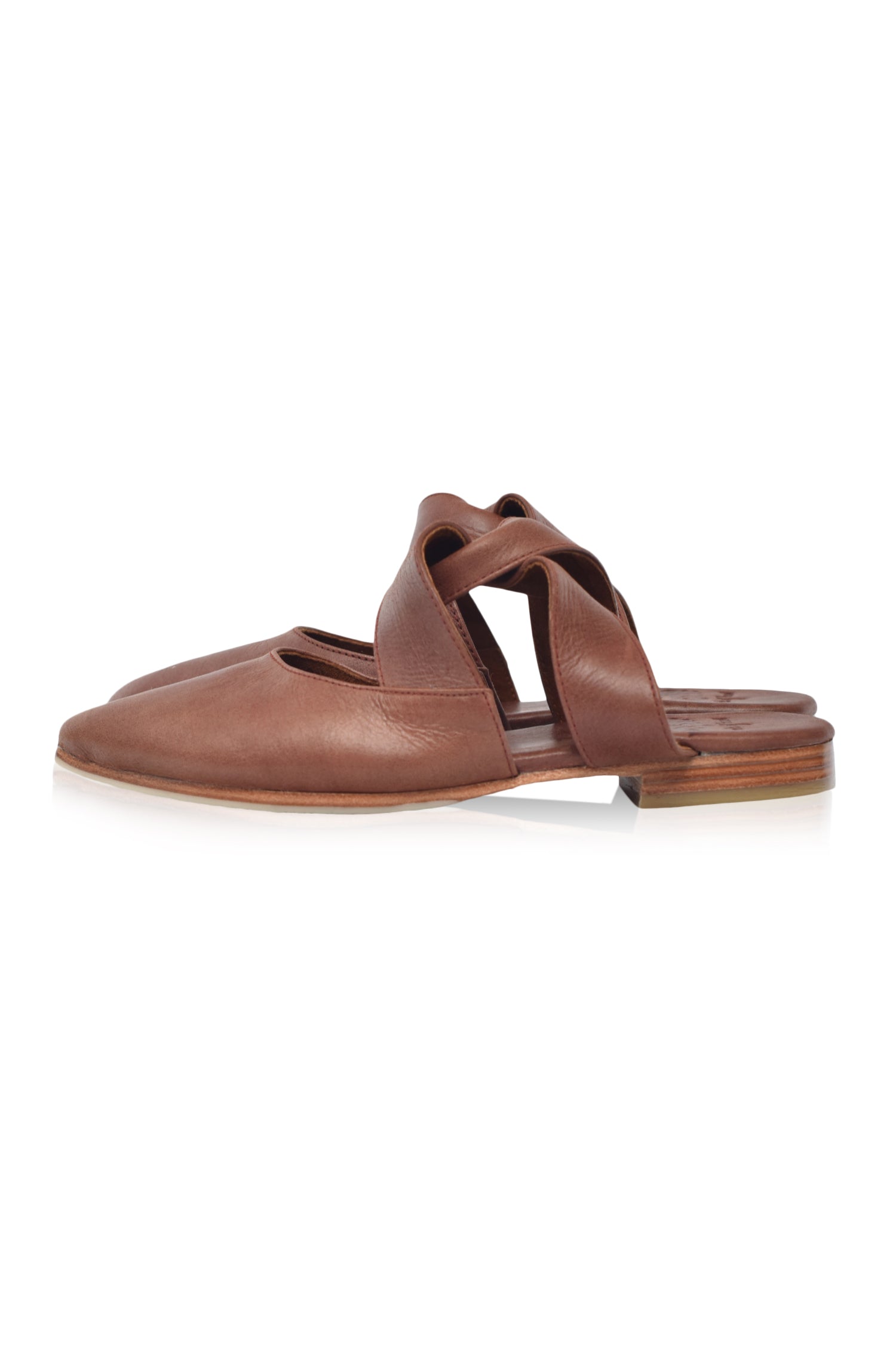 Taj Mahal Pointy Toe Leather Mules