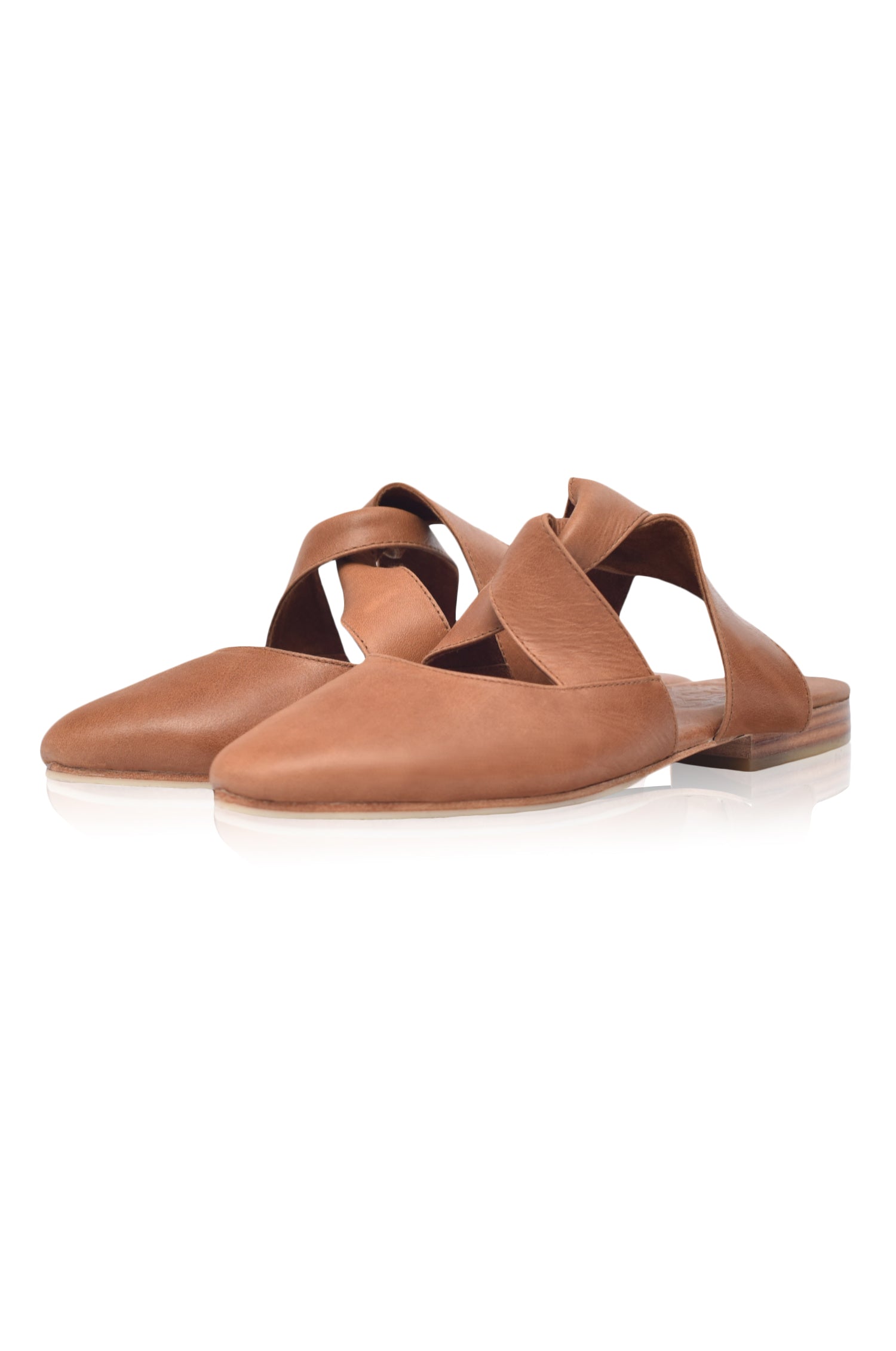 Taj Mahal Pointy Toe Leather Mules