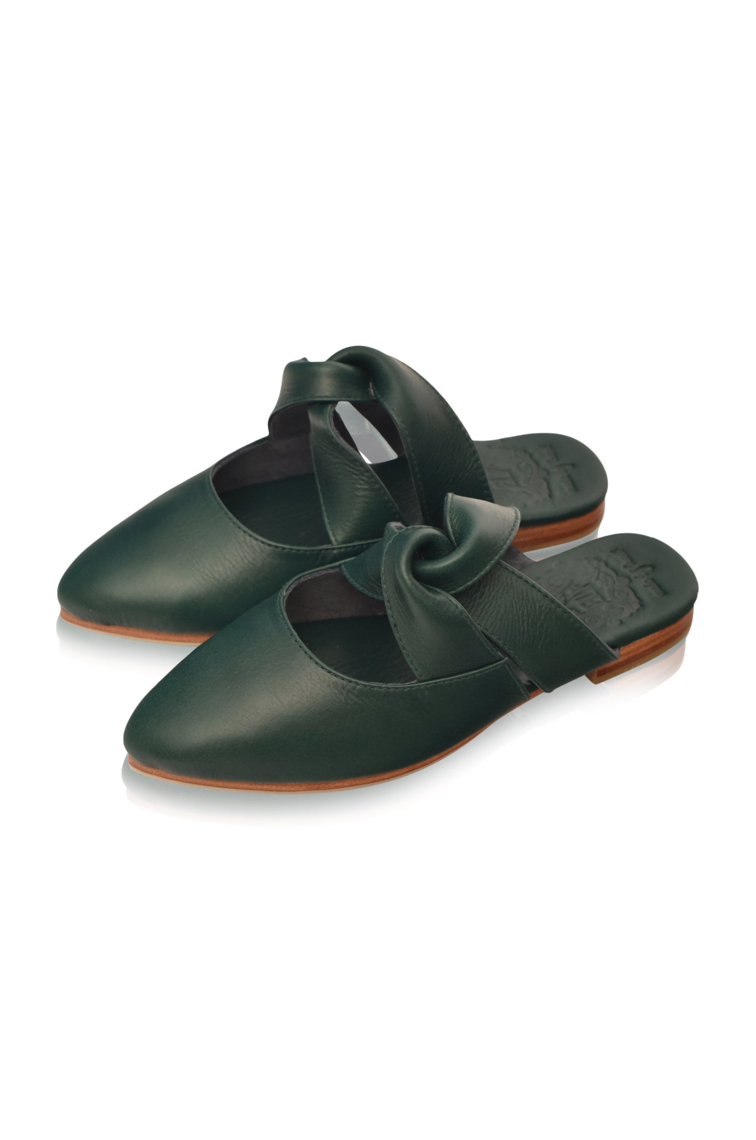 Taj Mahal Pointy Toe Leather Mules