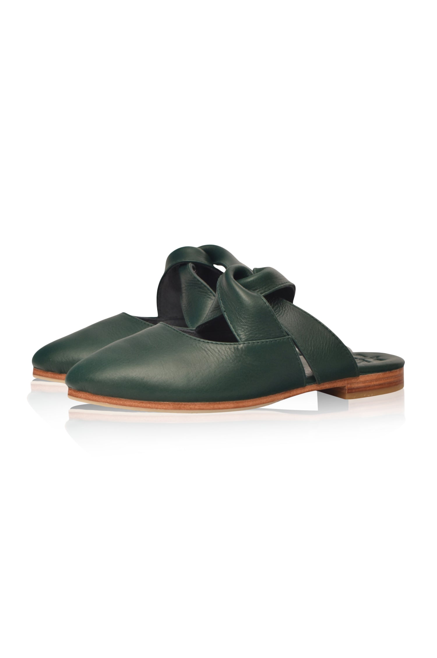 Taj Mahal Pointy Toe Leather Mules