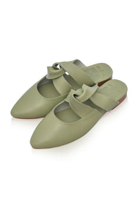 Taj Mahal Pointy Toe Leather Mules