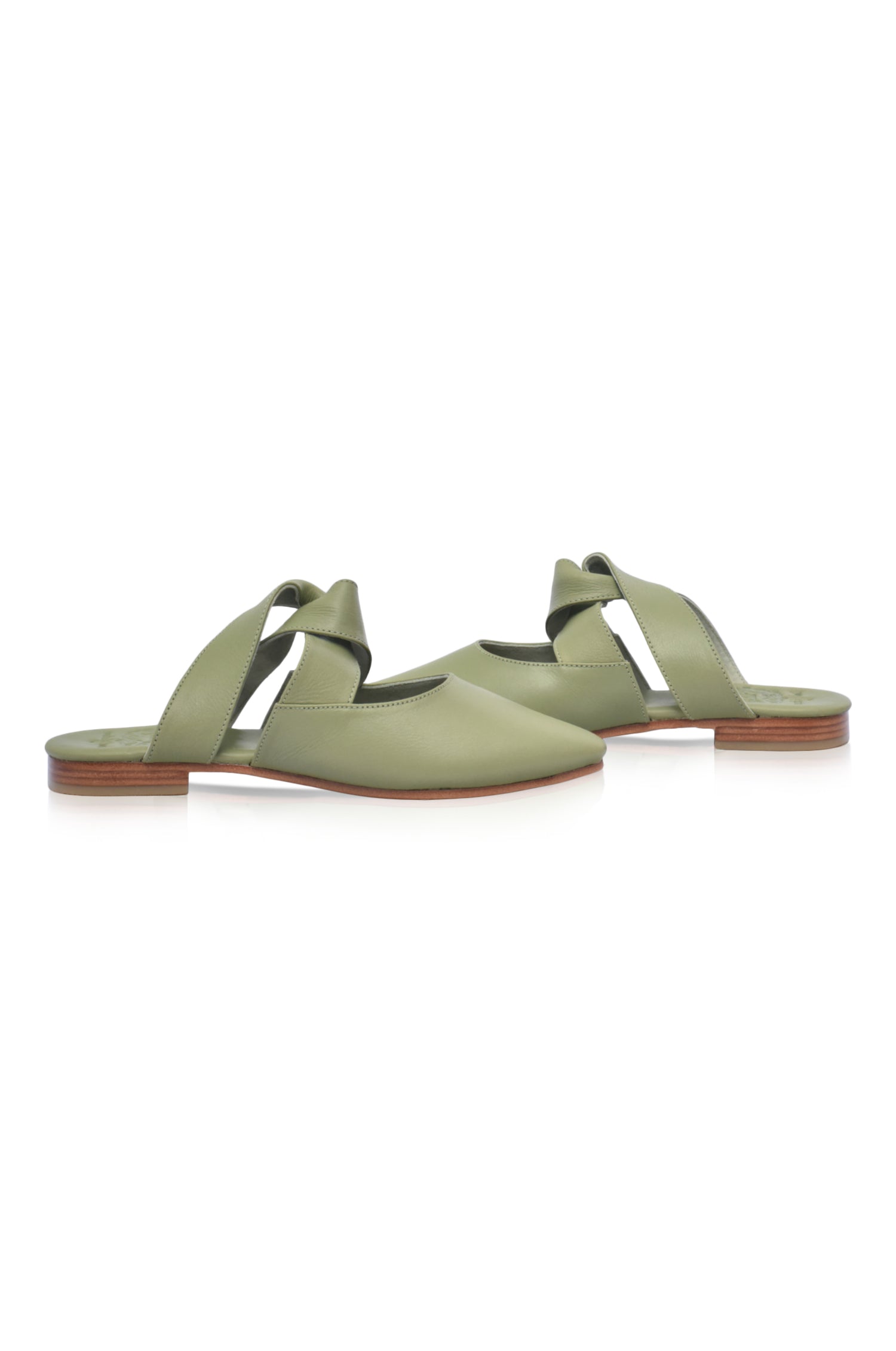 Taj Mahal Pointy Toe Leather Mules