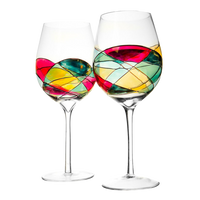 Artisanal Hand Painted Renaissance Romantic Stain - Set of 2 (Stemmed)-0