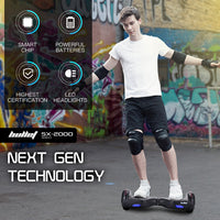 NNEDSZ Bullet SX-2000 Hoverboard Scooter, 500W Brushless, Superior Self Balancing System, UL Certified, LED Lights, Black-2