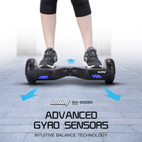 NNEDSZ Bullet SX-2000 Hoverboard Scooter, 500W Brushless, Superior Self Balancing System, UL Certified, LED Lights, Black-3