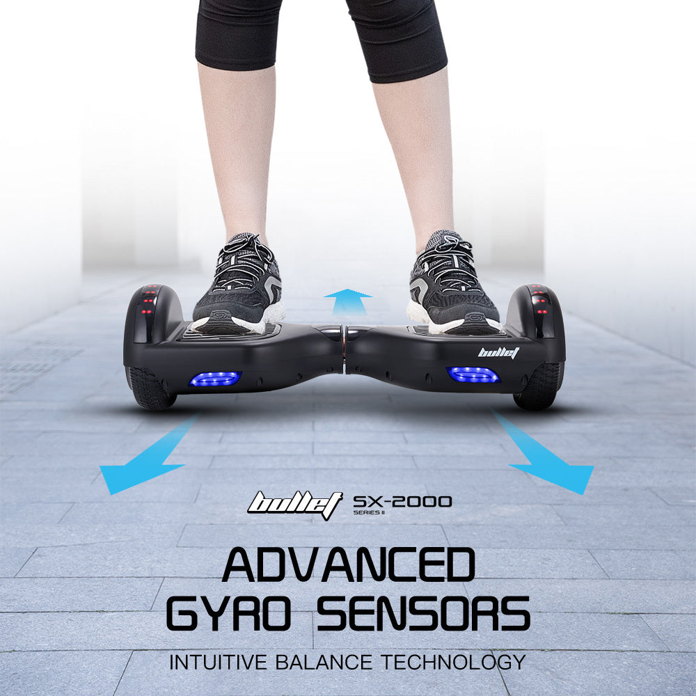 NNEDSZ Bullet SX-2000 Hoverboard Scooter, 500W Brushless, Superior Self Balancing System, UL Certified, LED Lights, Black-3