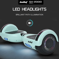 NNEDSZ BULLET SX-2000 Hoverboard Scooter, 500W Brushless, Superior Self Balancing System, UL Certified, LED Lights, Mint Green-4