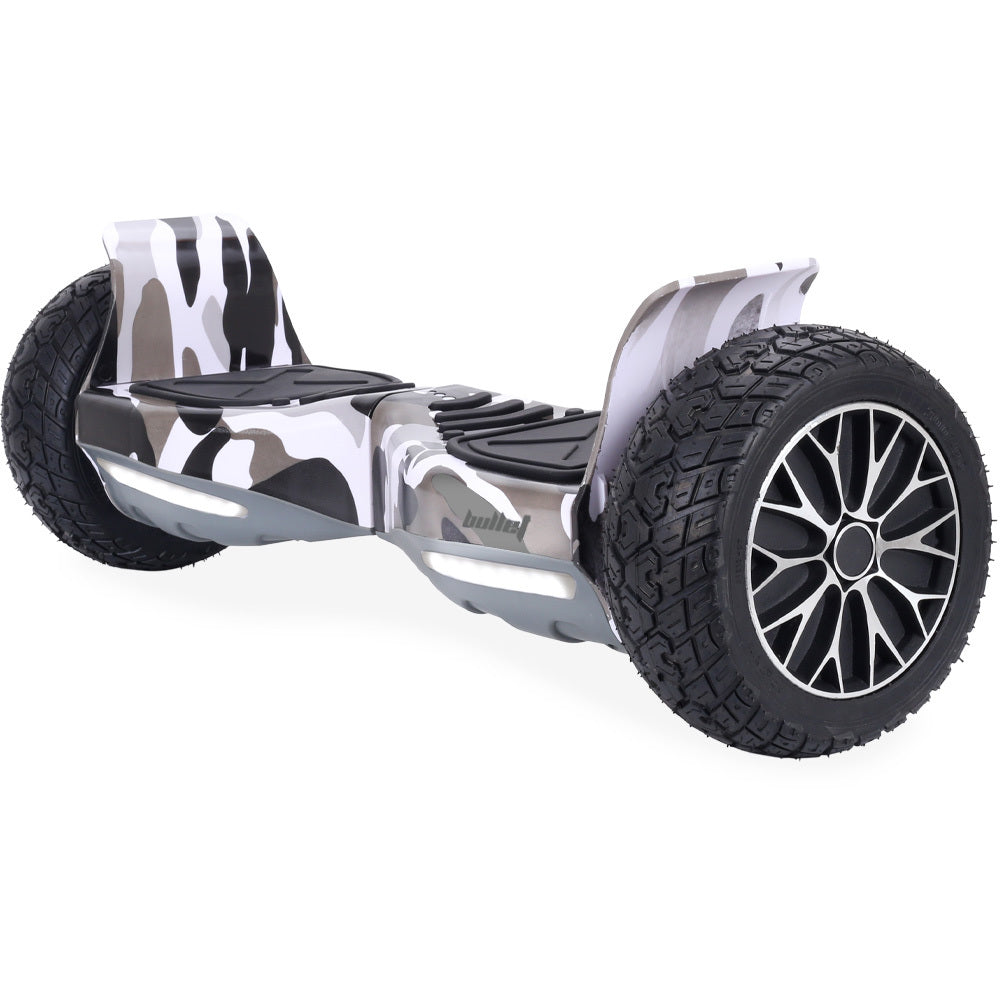 NNEDSZ BULLET SX-4000 Hoverboard Scooter, 8.5" Wheels, 700W Brushless, Superior Self Balancing System, UL Certified, LED Lights, Carry Bag, Camo-0