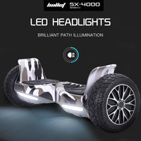 NNEDSZ BULLET SX-4000 Hoverboard Scooter, 8.5" Wheels, 700W Brushless, Superior Self Balancing System, UL Certified, LED Lights, Carry Bag, Camo-4