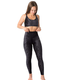 High Waist Velvet Leggings, Full Length – Adele