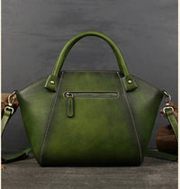 Rossie Viren Women's  Vintage Leather Dumpling Tote Shoulder Cross Body Bag