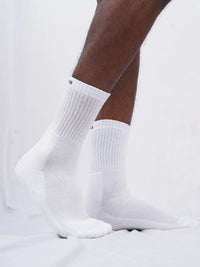 Air Garb White Crew Socks for Men & Women - Cushion Breathable – Pack of 3