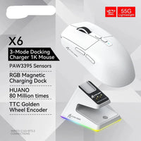 Tri-Mode RGB Gaming Mouse with Magnetic Charging Base-4