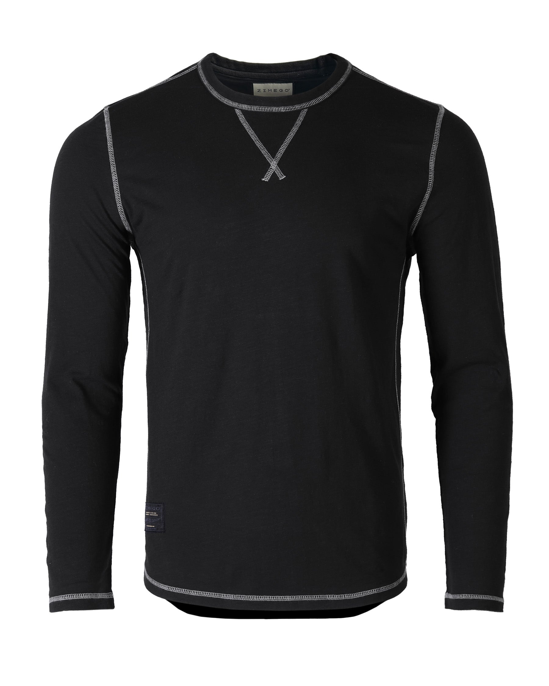 Signature Classic Long Sleeve Crew Neck T-Shirt for Men-6