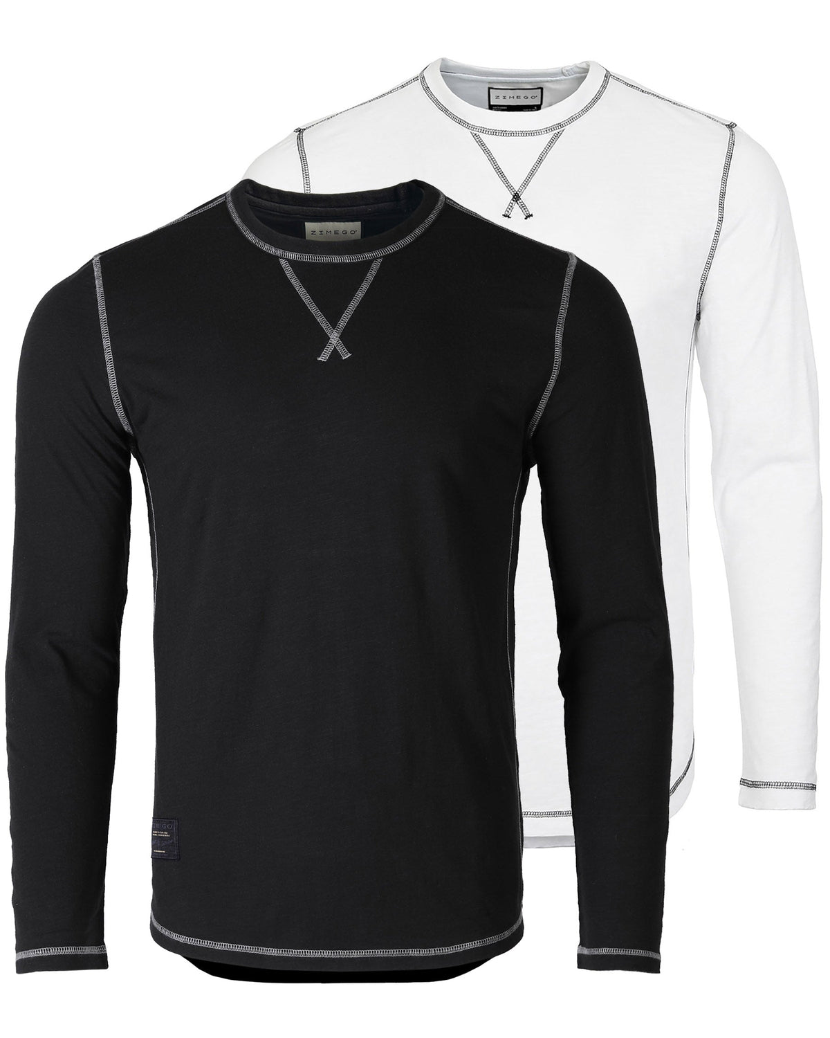 Signature Classic Long Sleeve Crew Neck T-Shirt for Men-0
