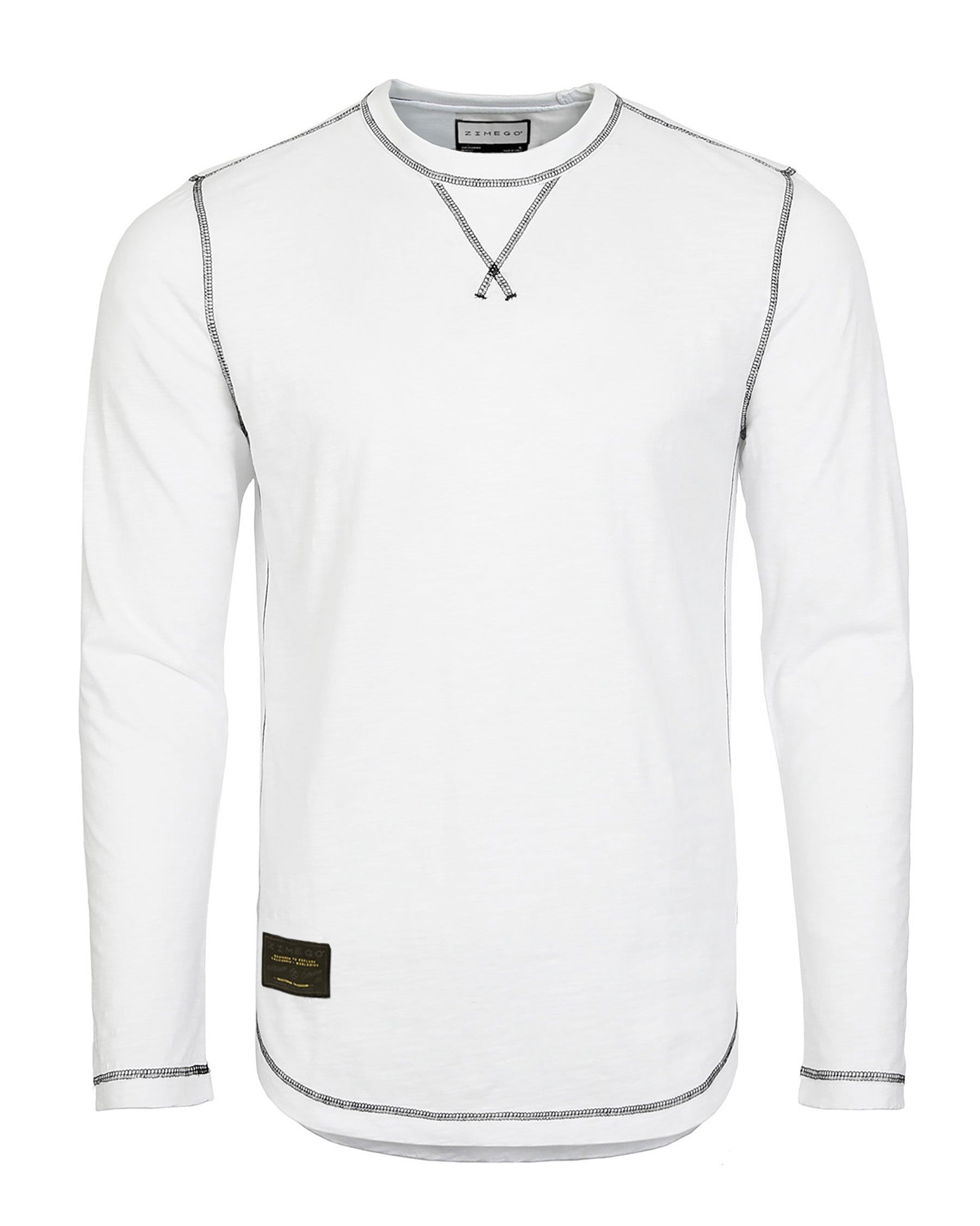 Signature Classic Long Sleeve Crew Neck T-Shirt for Men-5
