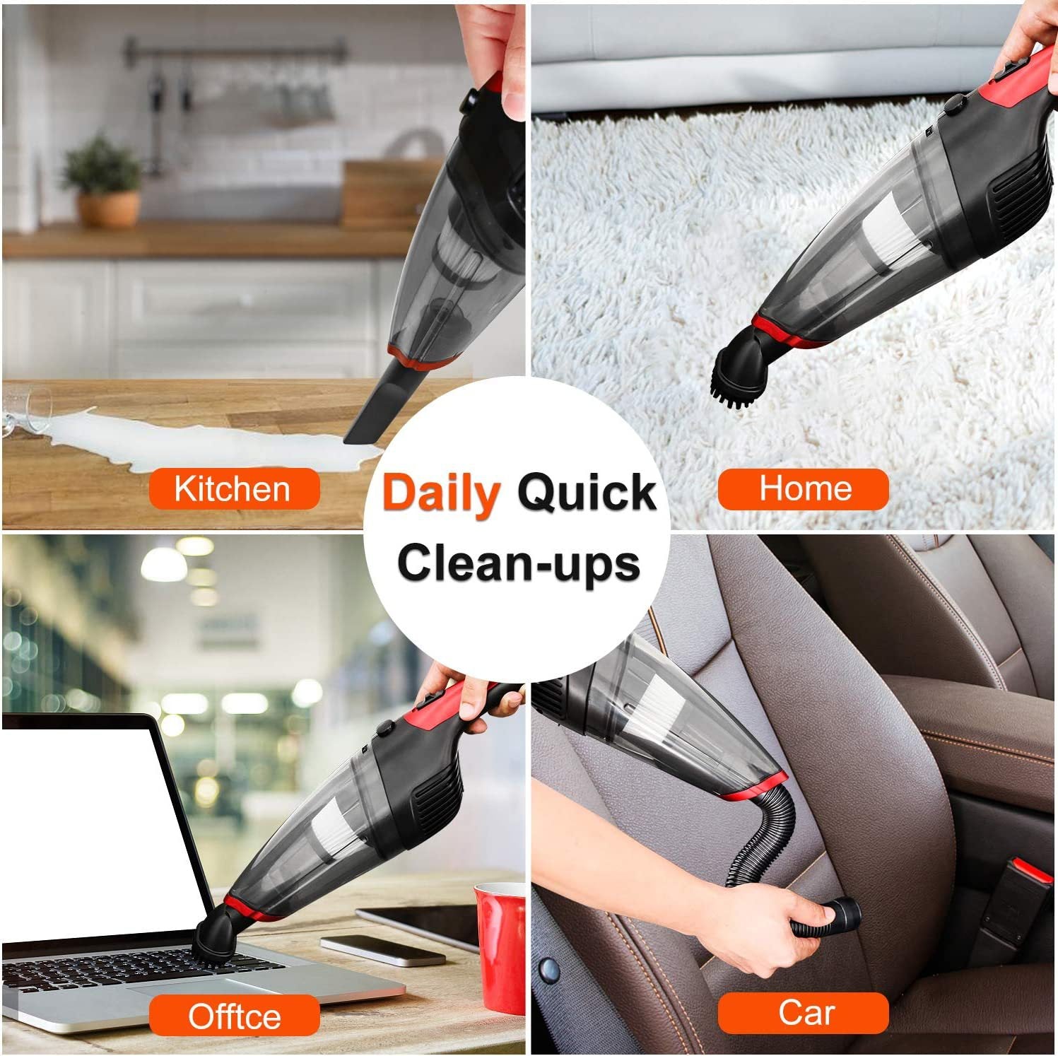 Cordless handheld car vacuum cleaner with HEPA filter — view 5