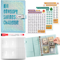 A5 money saving challenge planner and cash stuffing book — view 4