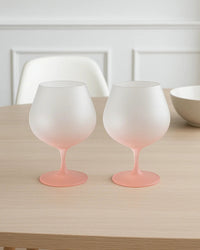 Matt Pink Wine Glass-3