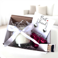 Small Best Friend Gift Hamper | Earrings, Chocolates & Candle-0