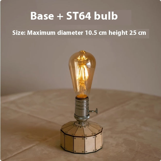 Retro bedside ambient bedroom lamp with warm glow — view 7